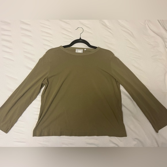 Olive green long sleeve t-shirt Frank & Oak size MED - Picture 2 of 2